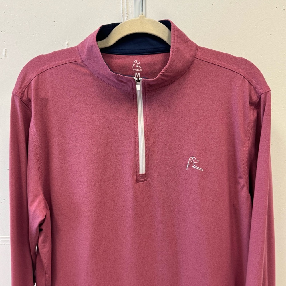 Rhoback Men’s Solid Performance Q-Zip Stretch Gol… - image 3